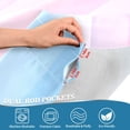 thumbnail image 3 of Yayeee Kitchen Curtains Tier Pair Light Filtering 27"x36" Rod Pocket Short Cafe Window Panel, Light Blue Stripes, 3 of 7