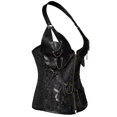 thumbnail image 5 of Ropa Medieval Steampunk para mujer, Disfraz de pirata, corsé de caballero gótico, chaleco Halter de cuero para Halloween, 5 of 5