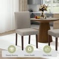 thumbnail image 4 of COLAMY Set of 6 Upholstered Fabric Dining Chairs with Wood Legs, Modern Parsons Chairs with High Back for Kitchen, Dining Room, or Restaurant, Brown, 4 of 6