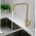 thumbnail image 3 of Gold Bathroom Faucet, Brushed Gold Bathroom Sink Faucet with Spray, RV Vanity Small Kitchen Faucet Single Hole Bar, 3 of 4