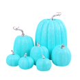 thumbnail image 4 of Halloween 12 Pack Pumpkin Decor Ornament Set, Faux Pumpkins for Fall Harvest Table and Party Display Orange, 4 of 4