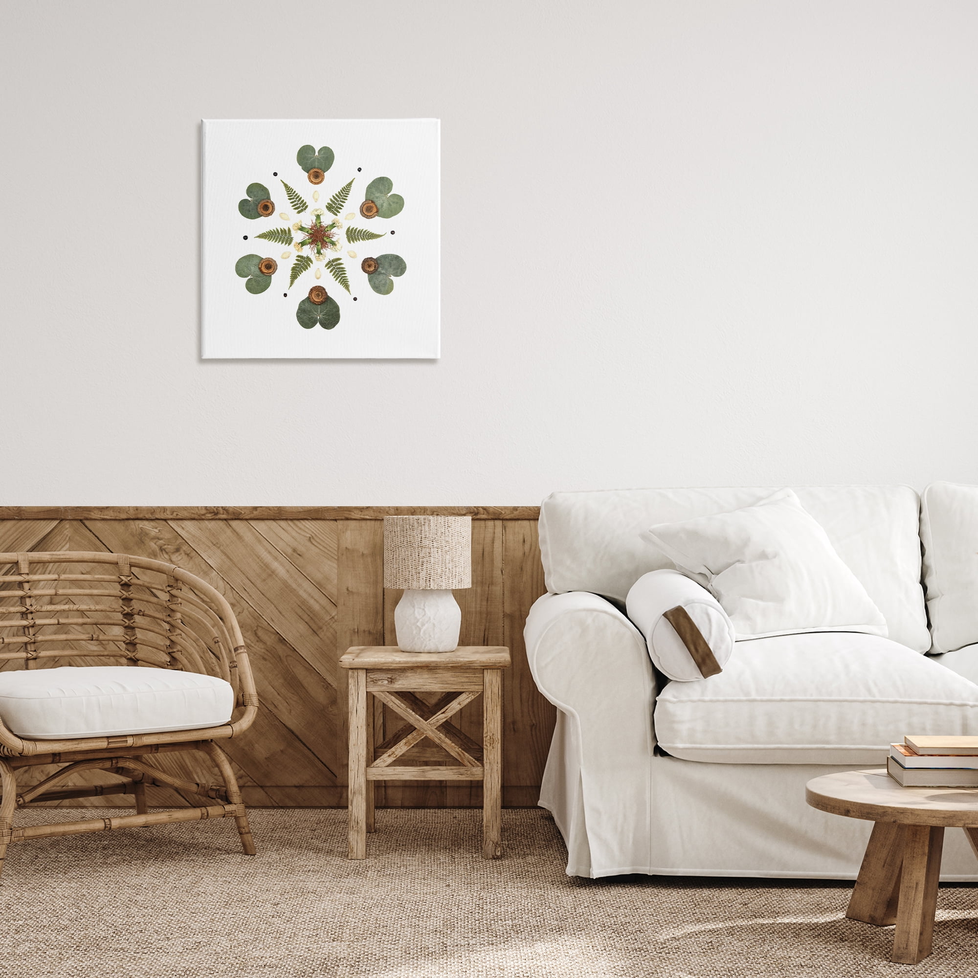 Stupell Industries Lily Pad & Fern Mandala Canvas Wall Art, design by Beth Adoette