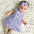 Maxi Outfit Baby Sleeveless Bow Set Casual Dress+Headband Girl Girls