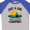 thumbnail image 4 of Inktastic Just a Girl Who Loves Camping Girls Toddler T-Shirt, 4 of 5