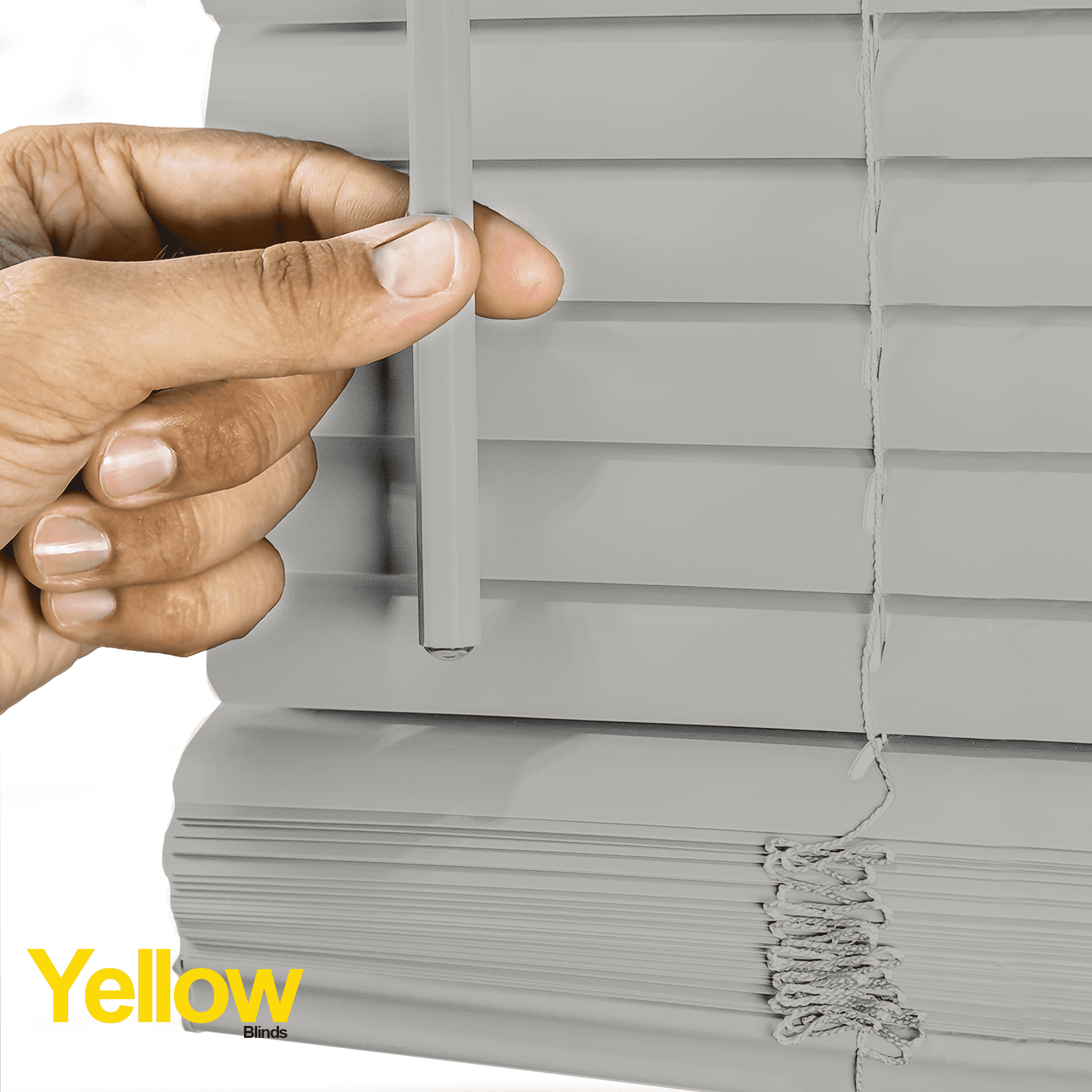 Grand Gray 39 in. W X 60 in. H Cordless Light Filtering Vinyl Mini Window Blinds with 1 in. Slats