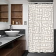 thumbnail image 4 of Small Stall Abstract Beige White Shower Curtain Boho Modern Minimalist Geometric Simple Art Line Trendy Neutral 36Wx72H Inch Aesthetic Fabric Decor Bathroom Polyester Waterproof 7 Pack Hooks, 4 of 6