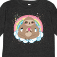 thumbnail image 4 of Inktastic Sloth Yoga Rainbow Girls Long Sleeve Toddler T-Shirt, 4 of 5