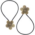 thumbnail image 2 of Corbata de cortina, cuerda decorativa para ventana, correa de adsorción de cortinas de flores de metal para baño de oficina, bronce verde 2 Piezas Eigraketly HA002832-04, 2 of 6