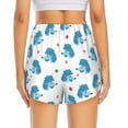 thumbnail image 4 of Xecao's Cartoon Poodle Dog for a double-layer running short for women, perfect for gym, tennis, and more, featuring a convenient pocket., 4 of 9