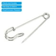 thumbnail image 4 of Uxcell Safety Pins 1.97 Inch Large Metal Sewing Pins Silver Tone 50Pcs, 4 of 5