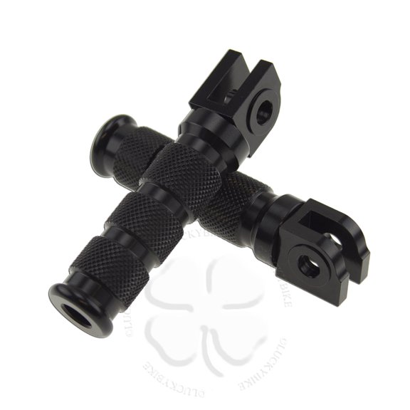 Black Round Front Set Foot Pegs Yamaha YZF Rider Main Steps R1 R6 Footrest Bars