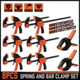 thumbnail image 3 of HORUSDY 8-Pack Bar Clamps for Woodworking, 12" and 6" Bar Clamps, Wood Working Clamp Sets, Quick Clamps F Clamp with 150 LBS Load Limit (8-Pack Wood Clamps), 3 of 9