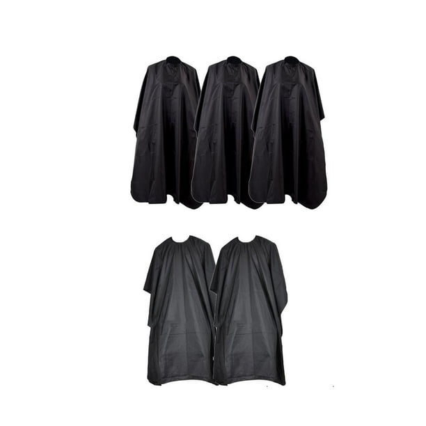 5 piezas 35x55 pulgadas capa de peluquería de corte de cabellero negro cierre ajustable