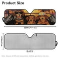 thumbnail image 7 of Uorisanigo Windshield Sun Shade Compatible with Jeep Wrangler TJ JK JL & Gladiator JT 2/4 Door, Dachshund Family Driving Shade Heat Shield Blocks UV Rays, Sunshade Windshield Shield Protection, 7 of 7