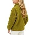 thumbnail image 5 of XYAIYT Fleeced Jackets for Girls Kids Stand Collar Zipper Up Thickened Coat Solid Color Outerwear Winter Casual, 5 of 5