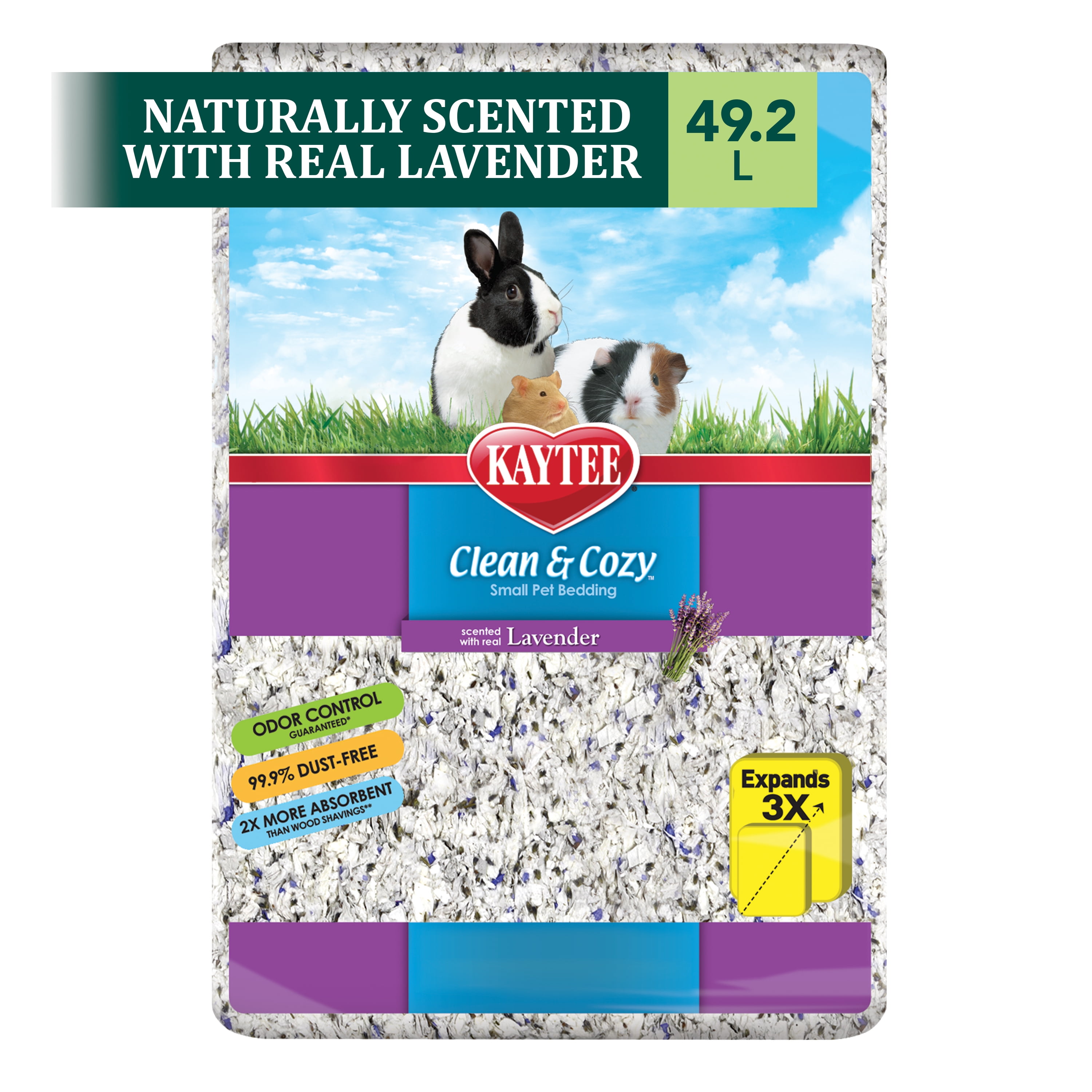 Kaytee Clean & Cozy Lavender Bedding 49.2 Liters