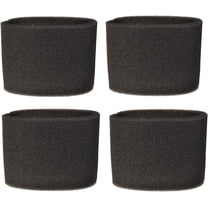 HQRP 4-Pack Foam Filter Sleeve Compatible with Shop-Vac P12S, H87S, E87S, QPSH, QPMH, QMH, QSH Series Vac