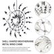thumbnail image 3 of Molino de viento de metal Shell Wind Spinner Art Wind Chimes para patiocésped y jardín Wdftyju Para estrenar, 3 of 9