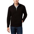 thumbnail image 1 of Suéter tipo jersey de microforro polar para hombre Club Room, negro, grande, 1 of 1