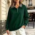 thumbnail image 6 of Enjoytime Womens Sweatshirt Collared Long Sleeve Half Button Pullover Tops Fall Winter Comfy Trendy Casual Sweatshirts, 6 of 8