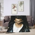 thumbnail image 4 of Blanket Johnny Depp Soft and Comfortable Warm Fleece Throw Blankets Yoga Blankets Beach Blanket Picnic Blankets Gift for Dorm room office decor Sofa Bed Camping Travel All Season, 4 of 6