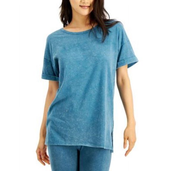 MSRP $29 Hippie Rose Juniors' Mineral Wash T-Shirt Blue Size Medium