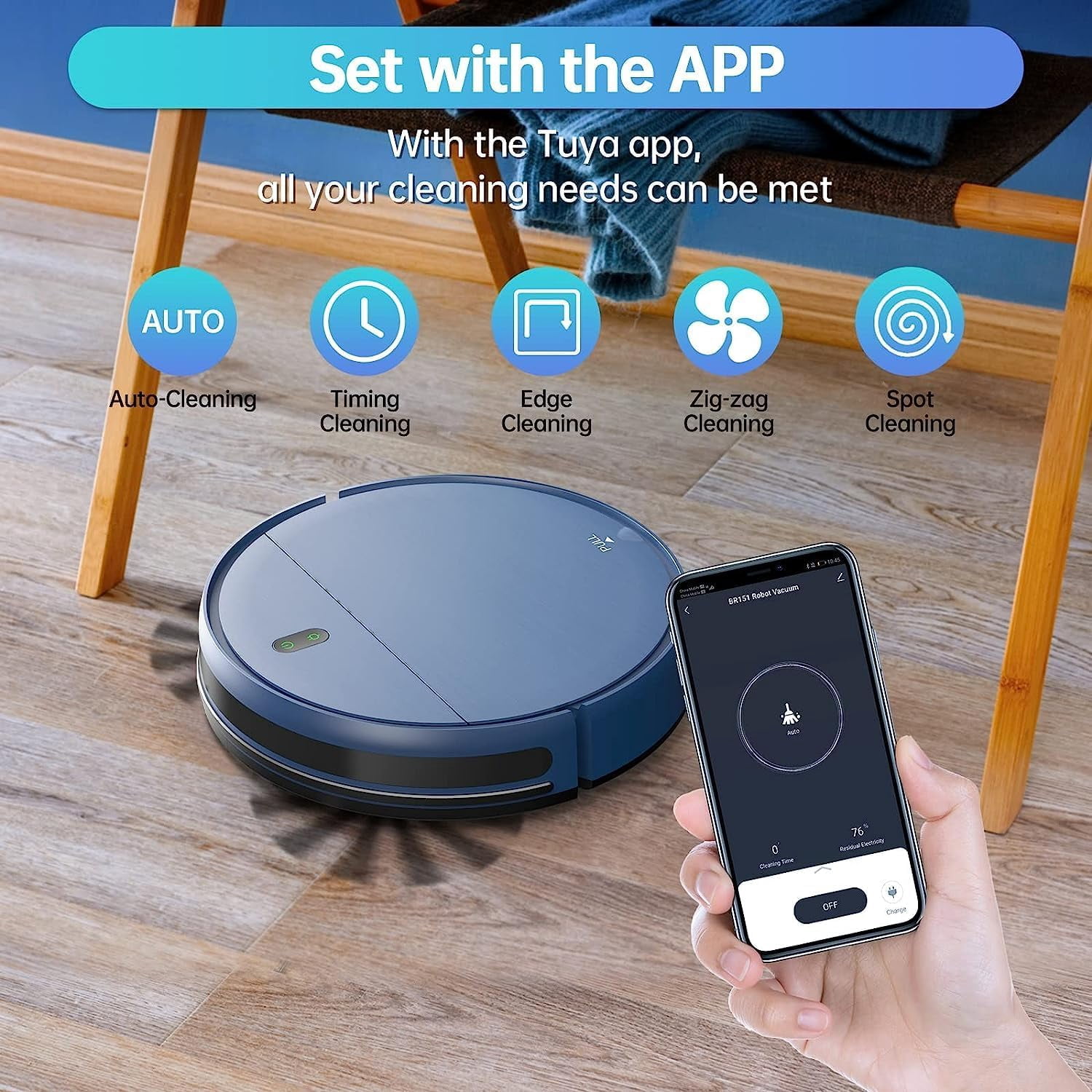 ONSON Robot Vacuum Cleaner, Robot Vacuum and Mop Combo with WIFI/Alexa for Pet Hair and Hard Floor