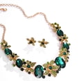thumbnail image 5 of SOHI Green Gold-Plated Artificial Stones-Studded Jewellery Set, 5 of 7