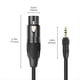 thumbnail image 4 of Cable de Audio XLR A 3,5 mm Cable de Audio Analógico Balanceado para Micrófono con Bloqueo para Amplificador de Altavoz de Teléfono de Computadora 200 cm, 4 of 5