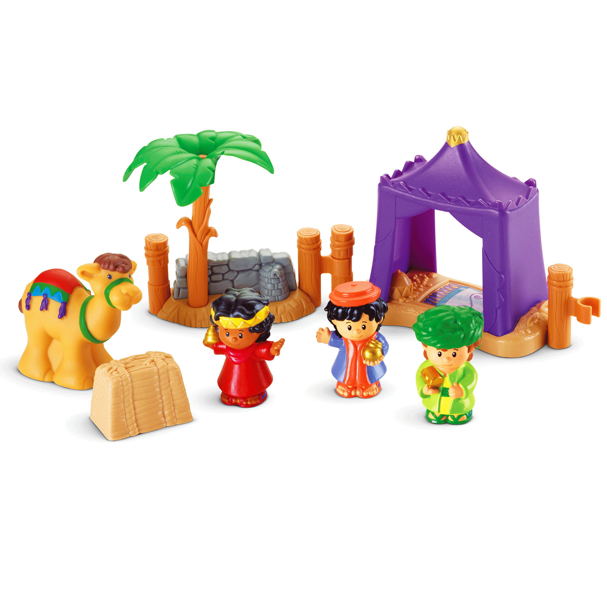 Fisher Price Little People Nativity Backdrop Christmas from Three Wise MEN Set 