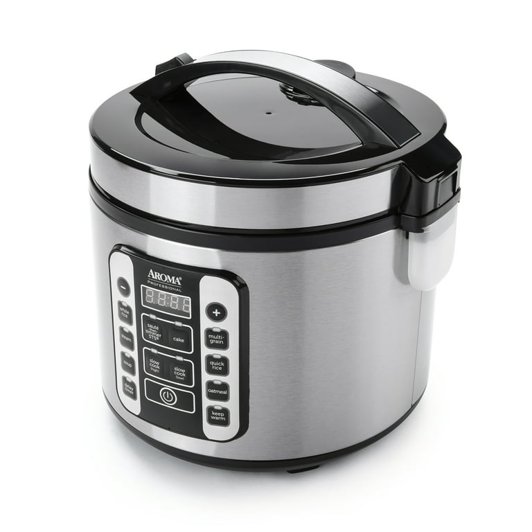 AROMA 20-Cup Stainless Steel Digital Cool-Touch Rice Cooker and
