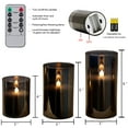 Lasumora Glass Led Candles Flickering Flameless Candles, 3D Flame