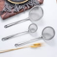 thumbnail image 5 of Fine Mesh Strainer Set Stainless Steel Metal Flat Cooking Skimmer Ladle Colander With Handle Food Strainer Kitchen Tools For Kitchen Baking Oil Filter Flour Sifter Foam, 5 of 5