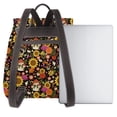 thumbnail image 3 of Sikiie Sunflowers Mushrooms Women Genuine Leather Backpack Fashion Rucksack Daypack Leather Casual Travel Backpacks for Women, 3 of 4
