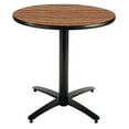 thumbnail image 2 of KFI Studios Mode 3.5' x Round' Dining Table, Medium Oak, Arched X Base, 2 of 2