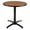 Medium Oak, Arched X Base, variant on KFI Studios Mode 3' x Round' Dining Table, Dark Mahogany, Arched X Base