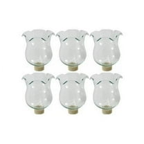 Darice Tulip-Shaped Home Decor Votive Glass Candles Holder, Set of 6