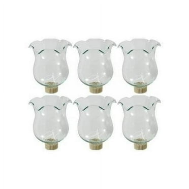 Darice Tulip-Shaped Home Decor Votive Glass Candles Holder, Set of 6