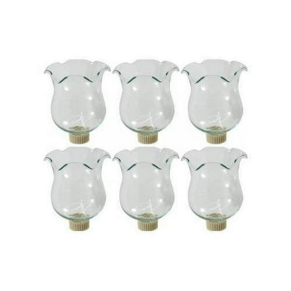 Darice Tulip-Shaped Home Decor Votive Glass Candles Holder, Set of 6