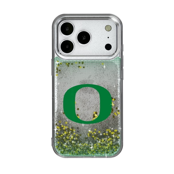 Oregon Ducks Linen Logo iPhone Glitter Case