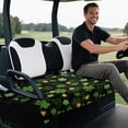 thumbnail image 5 of XYZCANDO Clover Shamrock Golf Cart Seat Cover - Non-Slip Washable Terry Cloth with 4 Storage Pockets for 2-Seat Golf Carts, 5 of 9