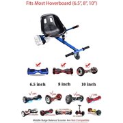 TechWonder Hover Kart Go Kart Adjustable Seat Attachment for 6.5 Hover-Board Buggy - Blue