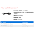 thumbnail image 2 of Front Left CV Axle Assembly - Compatible with 1994 - 1998 Oldsmobile Achieva 1995 1996 1997, 2 of 2