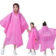 thumbnail image 5 of Yesbay Rain Poncho Waterproof Non-Disposable Travel Rain Gear Coat for Kids,Red, 5 of 8