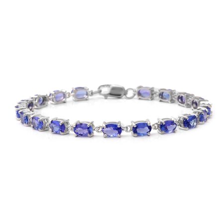 Shop LC 925 Sterling Silver Blue Tanzanite Tennis Bracelet Gifts Size 6.5" Ct 0.5