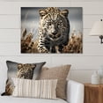 thumbnail image 2 of Designart "Portrait of a Sleek Cheetah" Animals Metal Wall Decor, 2 of 5