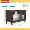 thumbnail image 5 of Fisher Price Iris 4  in 1 Convertible Crib by Dream On Me, Chocolate Chip, 5 of 15