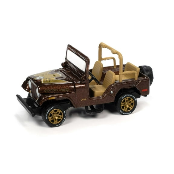 Jeep CJ-5, Mocha Brown Metallic - Johnny Lightning JLSP150/24A - 1/64 scale Diecast Model Toy Car