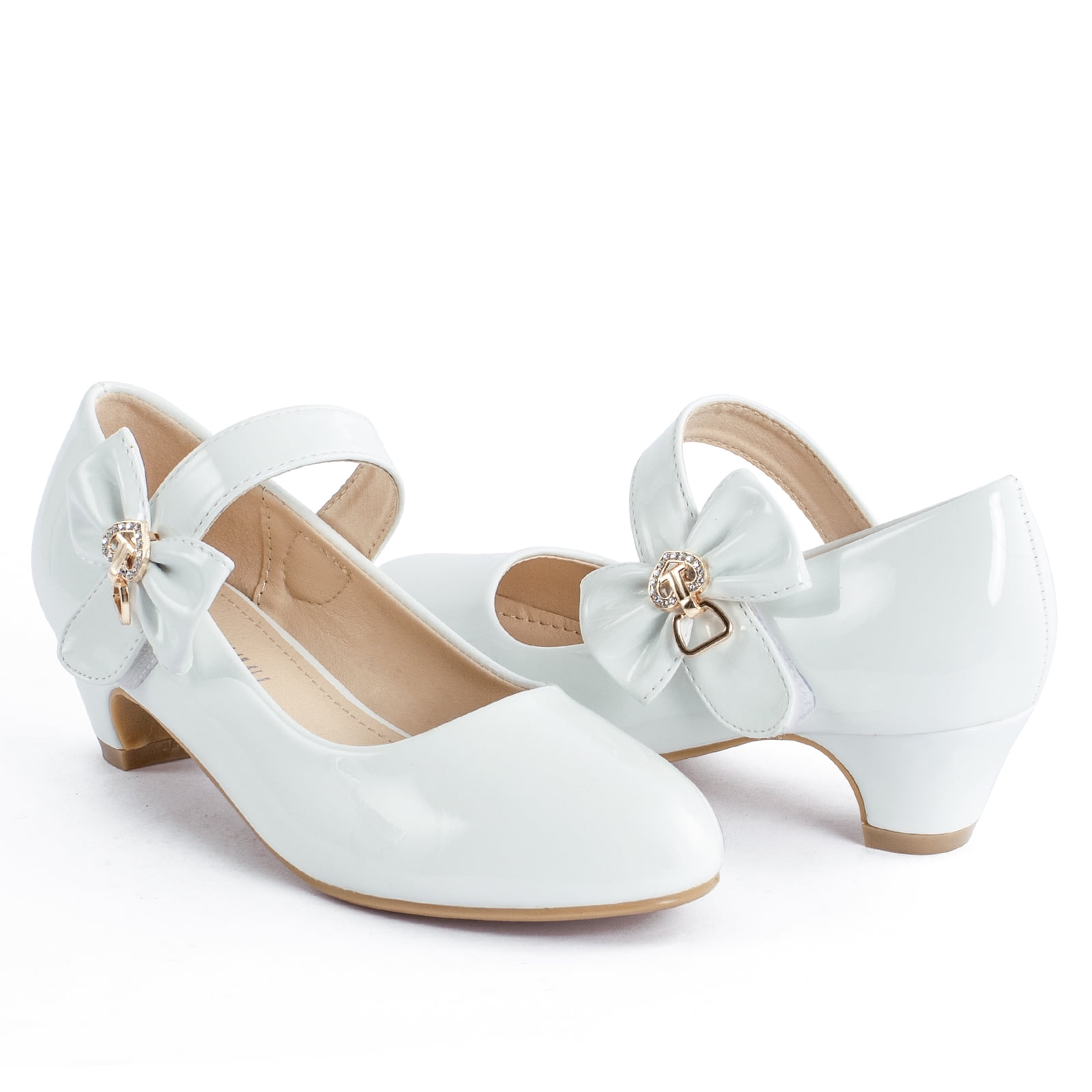 ADAMUMU Dress Shoes for Girls Mary Janes Low Heels Flat Princess Ballet ...
