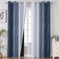 thumbnail image 1 of Cortinas opacas Estelar Textiler, 229 cm, azul marino y gris, 2 paneles, 1 of 9